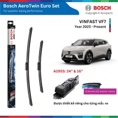 Bộ gạt mưa BOSCH AeroTwin Plus AP26 & AP16, VINFAST VF7 đời xe 2023 đến nay