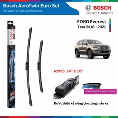 Bộ Gạt Mưa Bosch A295S Chính Hãng xe FORD Everest Ranger Raptor đời 2016 đến 2021