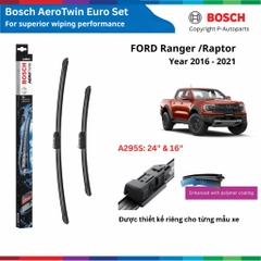Bộ Gạt Mưa Bosch A295S Chính Hãng xe FORD Everest Ranger Raptor đời 2016 đến 2021