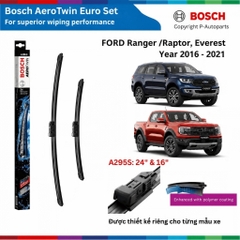 Bộ Gạt Mưa Bosch A295S Chính Hãng xe FORD Everest Ranger Raptor đời 2016 đến 2021