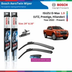 Bộ gạt mưa BOSCH AeroTwin, ISUZU D-Max DMax đời xe 2007 đến nay