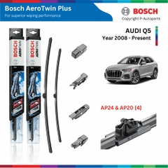 Bộ gạt mưa BOSCH AeroTwin Euro Set A297S, AUDI Q5 đời xe 2008 đến nay
