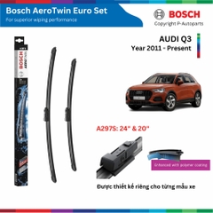 Bộ gạt mưa BOSCH Aerotwin 24" & 20" xe AUDI Q3 đời 2011 đến nay