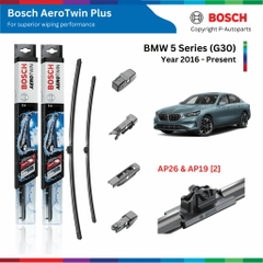 Bộ gạt mưa BOSCH AeroTwin Euro Set xe BMW 5 Series đời 2006 đến nay, 520i 525i 528i 530i 535i
