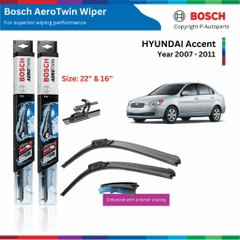 Bộ gạt mưa BOSCH AeroTwin xe HYUNDAI Accent đời 2007 đến nay
