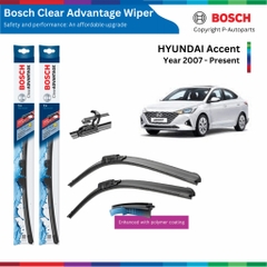 Bộ gạt mưa BOSCH Clear Advantage xe HYUNDAI Accent đời  2007 đến nay