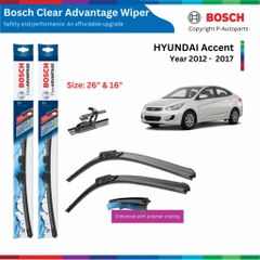 Bộ gạt mưa BOSCH Clear Advantage xe HYUNDAI Accent đời  2007 đến nay