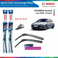 Bộ gạt mưa BOSCH Clear Advantage xe HYUNDAI Accent đời  2007 đến nay