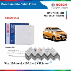 Lọc gió điều hòa BOSCH Aeristo 0986AF5541 xe HYUNDAI i10 đời 2013 đến 2021