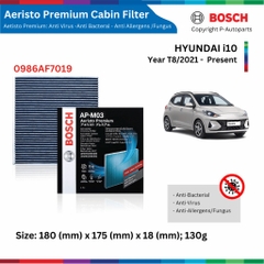 Lọc gió điều hòa BOSCH Aeristo 0986AF5541, HYUNDAI i10, đời xe 2015 đến 2018, lọc gió máy lạnh i10