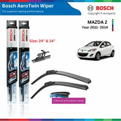 Bộ gạt mưa BOSCH AeroTwin 22" & 16" xe MAZDA 2 đời xe từ 2015 đến nay