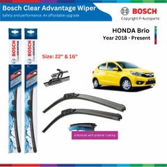 Bộ gạt mưa BOSCH AeroTwin 22" & 16" xe HONDA Brio đời 2018 đến nay