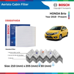 Lọc gió điều hòa BOSCH Aeristo Premium 0986AF7002 xe HONDA Brio đời 2019 đến nay