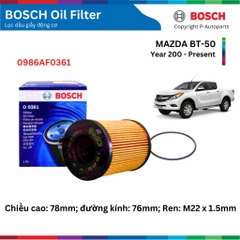 Lọc dầu giấy BOSCH Oil Filter xe MAZDA BT-50 đời 2020 đến nay