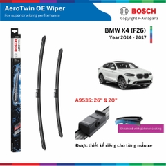 Bộ gạt mưa BOSCH AeroTwin Euro Set 26" & 20" xe BMW X4 (F26) đời 2014 đến nay