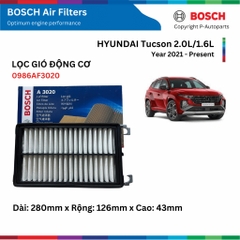 Lọc gió động cơ ô tô BOSCH Air Filter A3020 xe KIA HYUNDAI