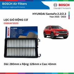 Lọc gió động cơ BOSCH Air Filter 0986AF3020 xe HYUNDAI Santafe đời 2021 đến 2023