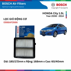 Lọc gió động cơ BOSCH Air Filter xe HONDA City 1.5L đời 2008 đến 2020