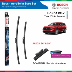 Bộ gạt mưa BOSCH AeroTwin, HONDA CRV CR-V đời xe 2006 đến 2022