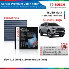 Lọc gió điều hòa BOSCH Aeristo Premium xe ISUZU MuX đời 2019 đến nay, lọc bụi mịn PM2.5