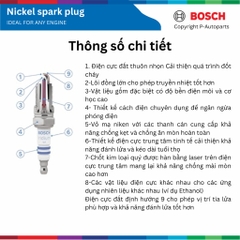 Bugi Double Iridium BOSCH YR7SII33U phù hợp Cerato K3 K5 Morning Sedona Soluto Creta Elantra Tucson