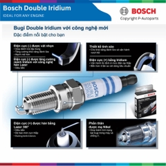 Bugi Double Iridium BOSCH YR7SII33U phù hợp Cerato K3 K5 Morning Sedona Soluto Creta Elantra Tucson