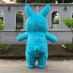 Mascot Hơi Thỏ Mẫu 4 Màu Xanh Ngọc