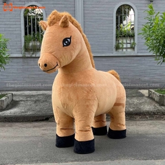 Mascot Hơi Ngựa Màu Nâu Mẫu 1