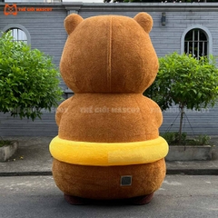 Mascot Hơi Capybara Đeo Phao