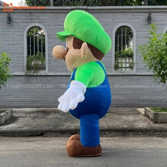 Mascot Hơi Mario Mũ Xanh