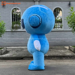 Mascot Hơi Robot Màu Xanh