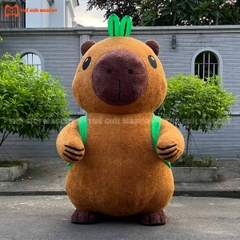 Mascot Hơi Capybara Đeo Balo