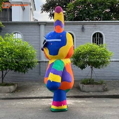 Mascot Hơi Thỏ Sắc Màu