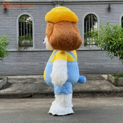 Mascot Hơi Chó Mặc Yếm