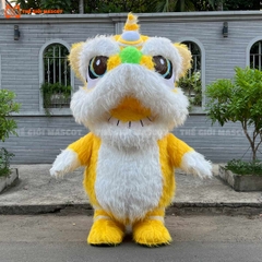 Mascot Hơi Lân Màu Vàng