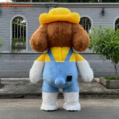 Mascot Hơi Chó Mặc Yếm