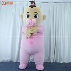 Mascot Hơi Baby Jiujiu Màu Hồng