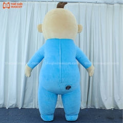 Mascot Hơi Baby Jiujiu Màu Xanh