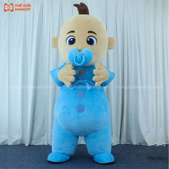 Mascot Hơi Baby Jiujiu Màu Xanh