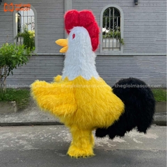 Mascot Hơi Gà Màu Vàng