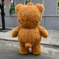 Mascot Hơi Gấu Đeo Kính
