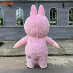 Mascot Hơi Labubu Màu Hồng