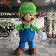 Mascot Hơi Mario Mũ Xanh