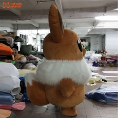 Mascot Hơi Pokemon Eevee Màu Nâu