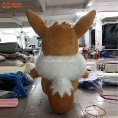 Mascot Hơi Pokemon Eevee Màu Nâu