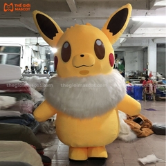 Mascot Hơi Pokemon Eevee Màu Vàng