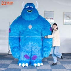 Mascot Hơi Quái Vật James Màu Xanh