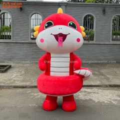Mascot Hơi Rắn Mẫu 3 Màu Đỏ