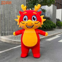 Mascot Hơi Rồng Như Ý Màu Đỏ