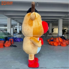 Mascot Hơi Tuần Lộc Đeo Nơ